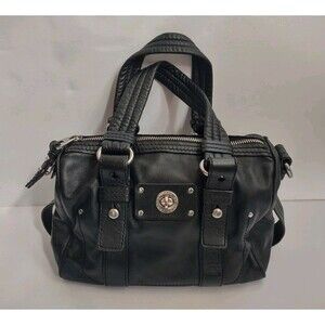 MARC by Marc Jacobs Black Leather Totally Turnlock Li'l Shifty Satchel Handbag